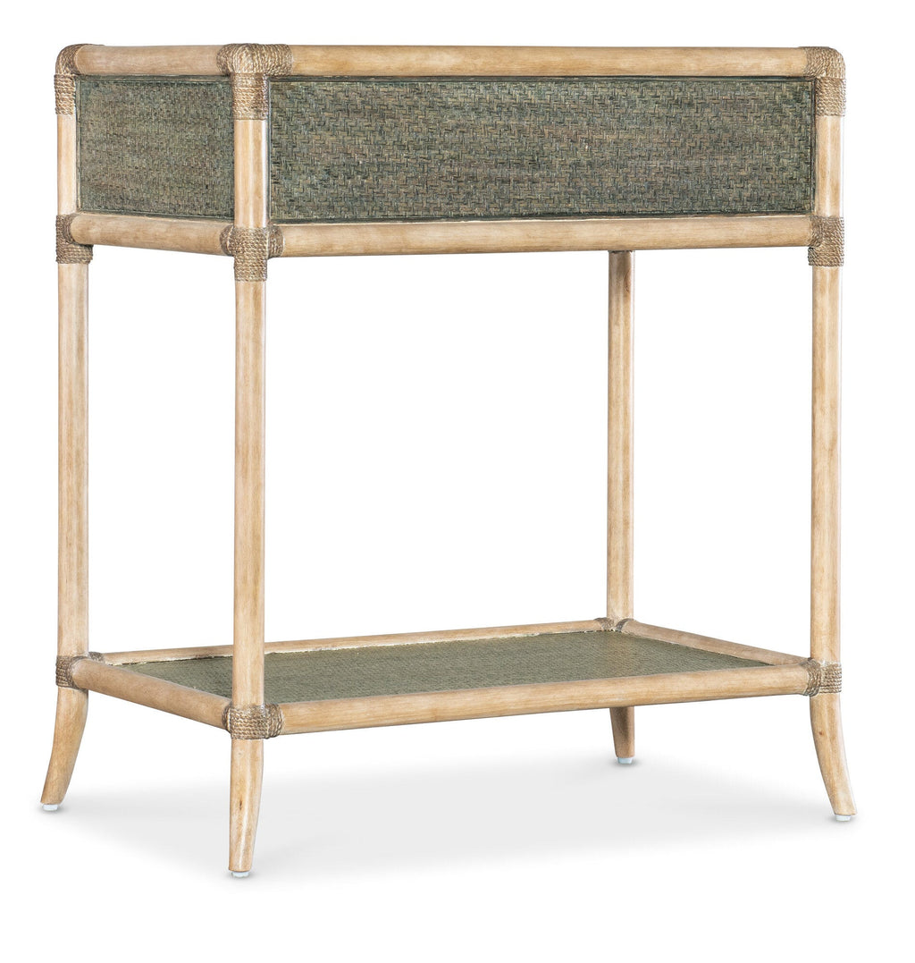 Retreat Pole Rattan Bedside Table Back Silo Image