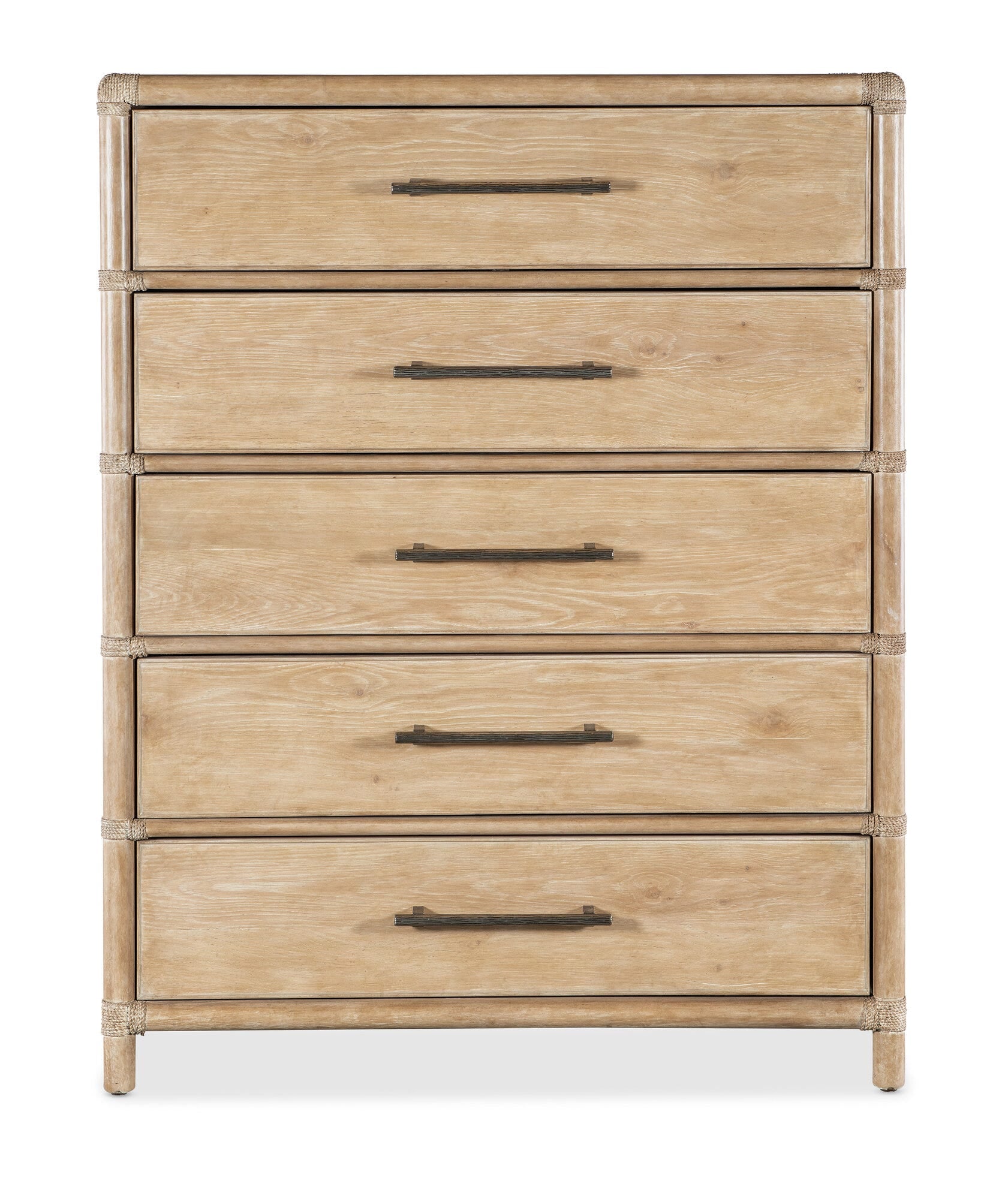 Retreat Pole Rattan Five-Drawer Chest - Silo Image 2