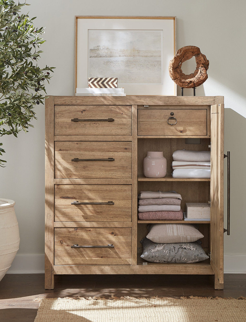 Vineyard Row Four-Drawer Door Chest Room Image 1