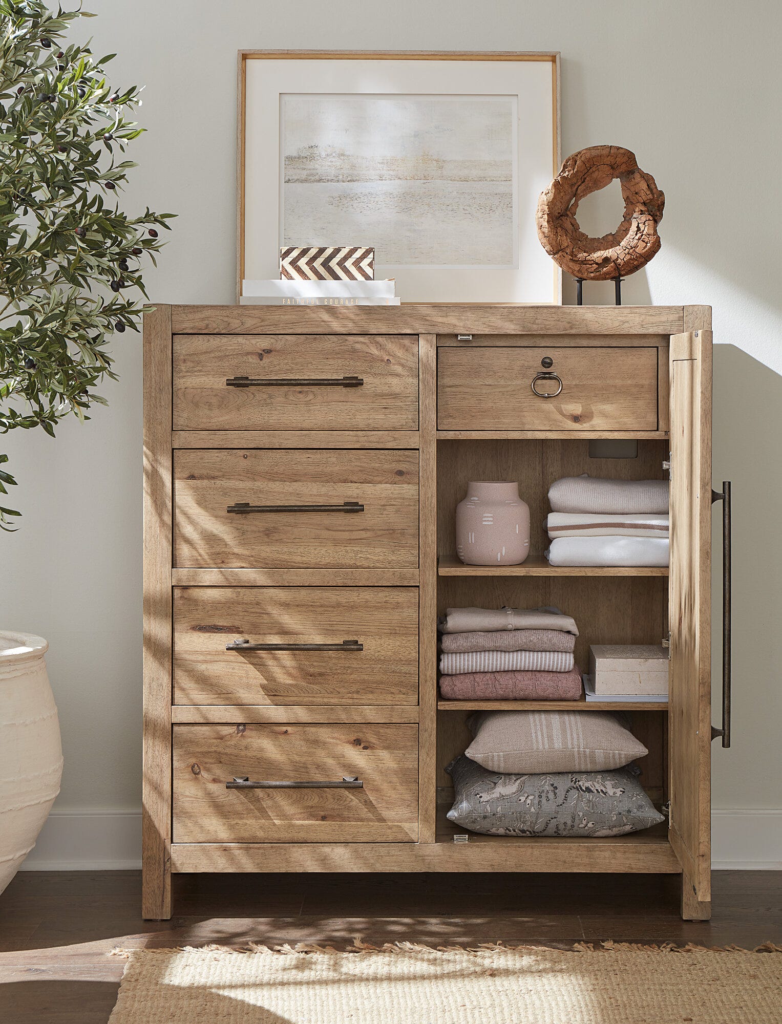 Vineyard Row Four-Drawer Door Chest Room Image 1
