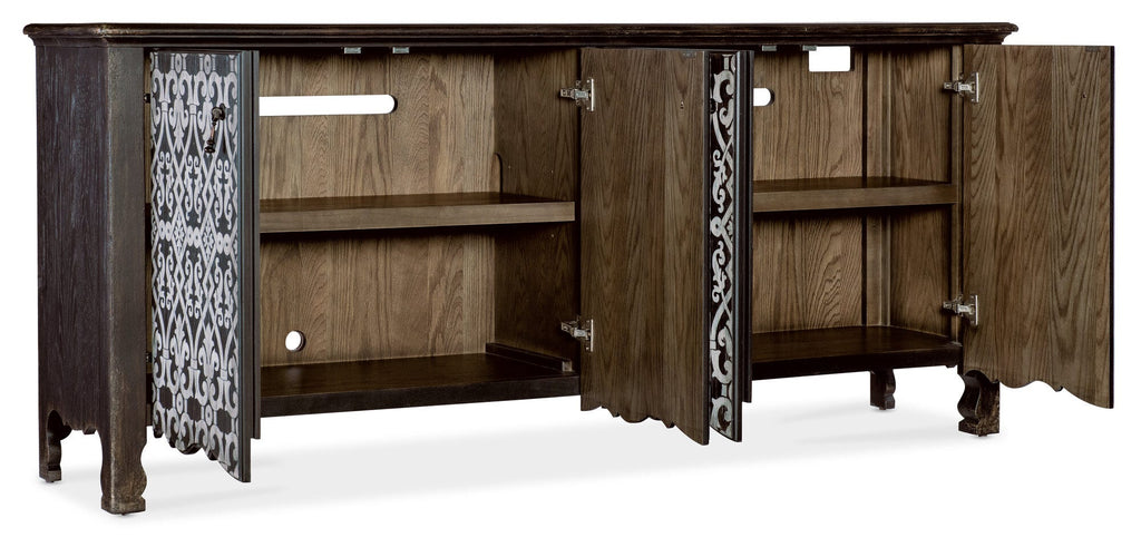 Americana Entertainment Credenza Open Silo Image