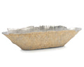 Nickel and Gold Textured Oval Bowl | John-Richard - JRA-9394