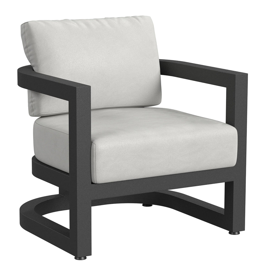 Malibu Club Chair in Cast Silver, No Welt