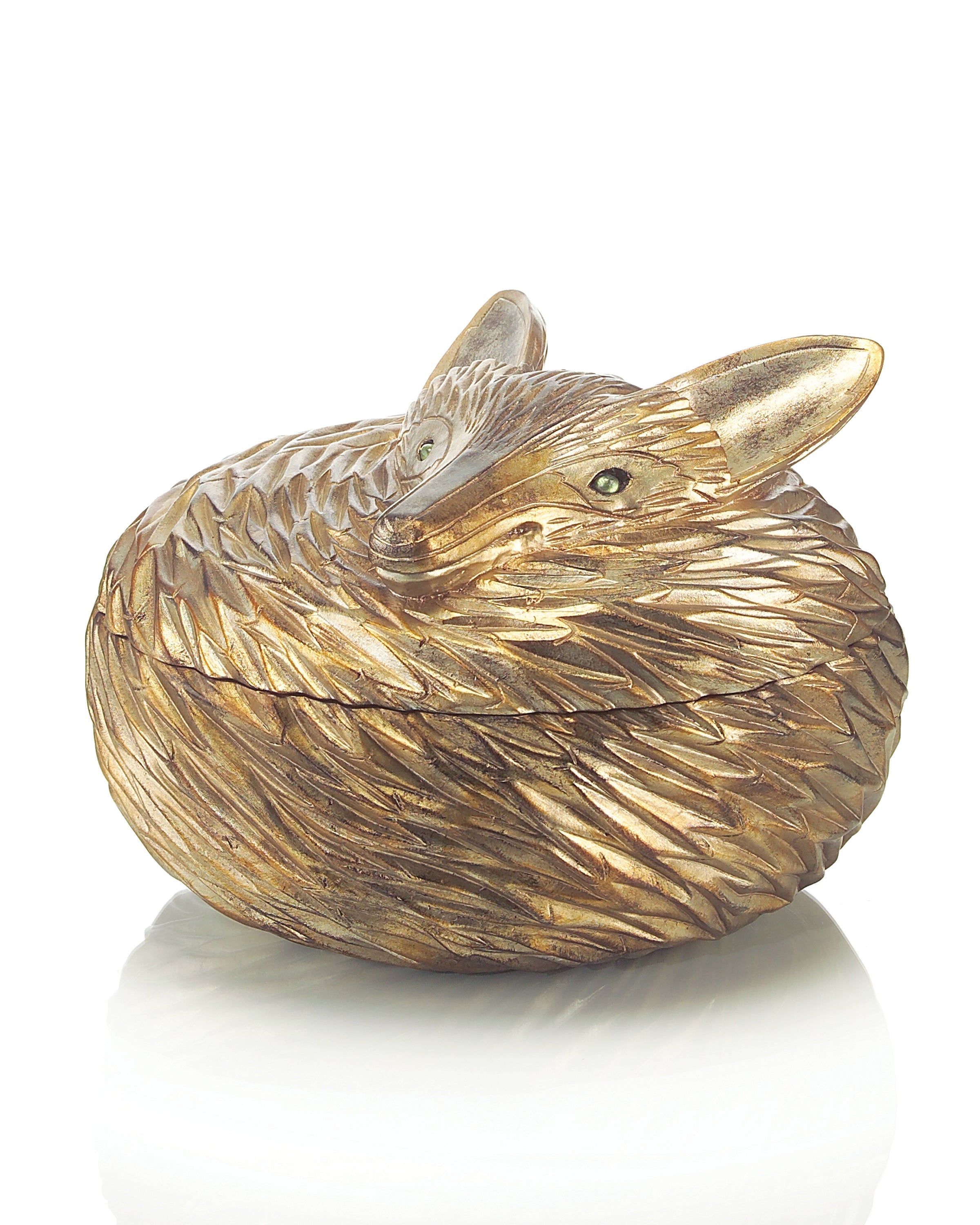 Antiqued Silver-Leaf Fox Box | John-Richard - JRA-8770