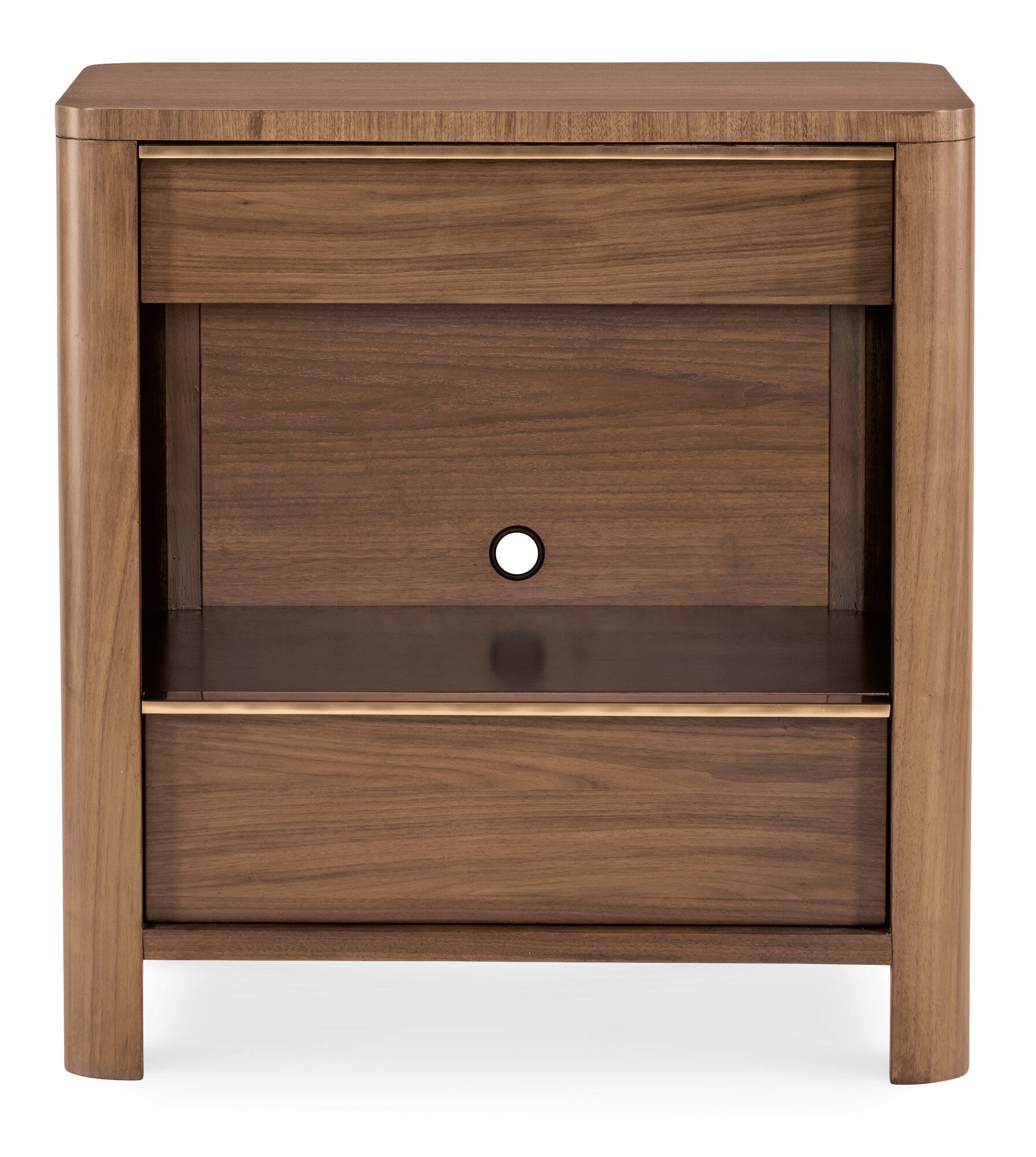 Eleana Two Drawer Nightstand Straight Silo Image