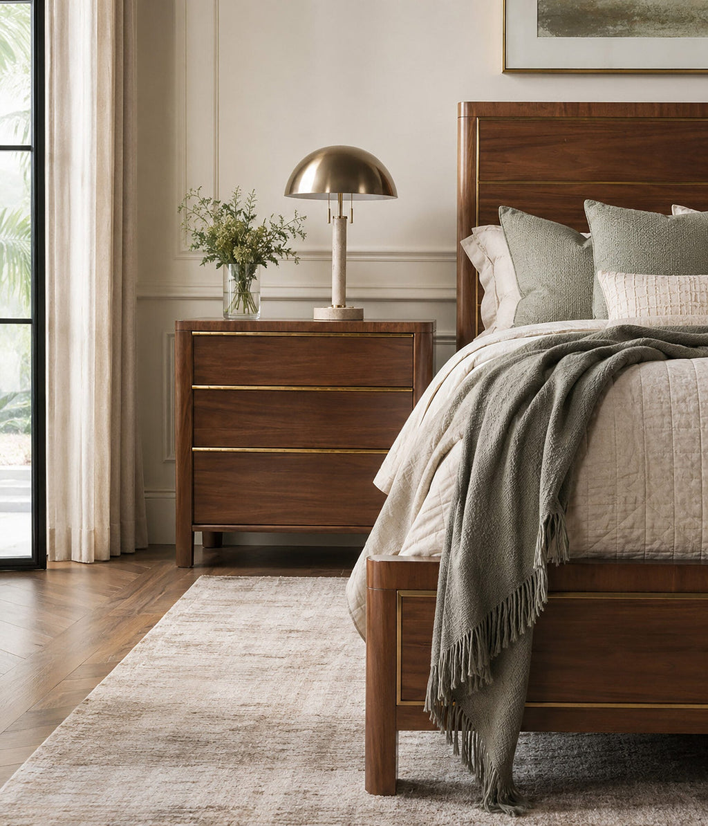 Eleana Three Drawer Nightstand