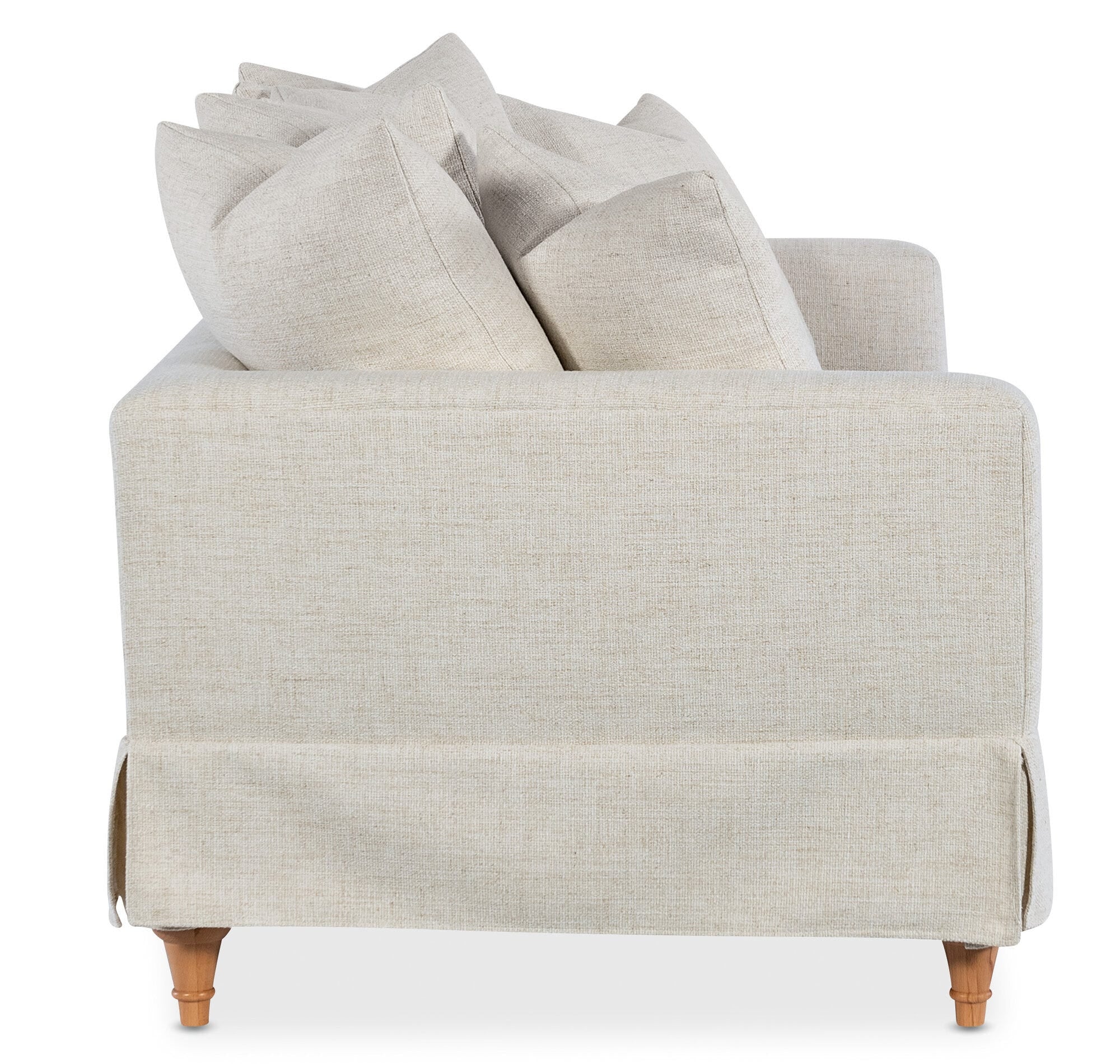 Bridgette 7 ft. Skirted Sofa - Side Image