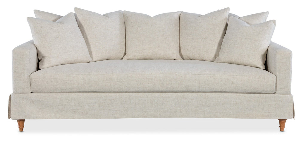 Bridgette 7 ft. Skirted Sofa - Straight Image