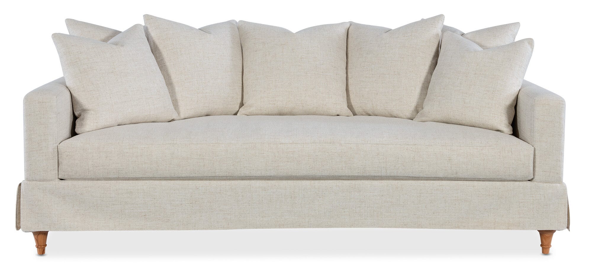 Bridgette 7 ft. Skirted Sofa - Straight Image