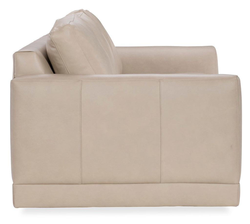 Granger 7 ft. Leather Sofa - Side View