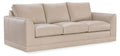 Granger 7 ft. Leather Sofa - Front View
