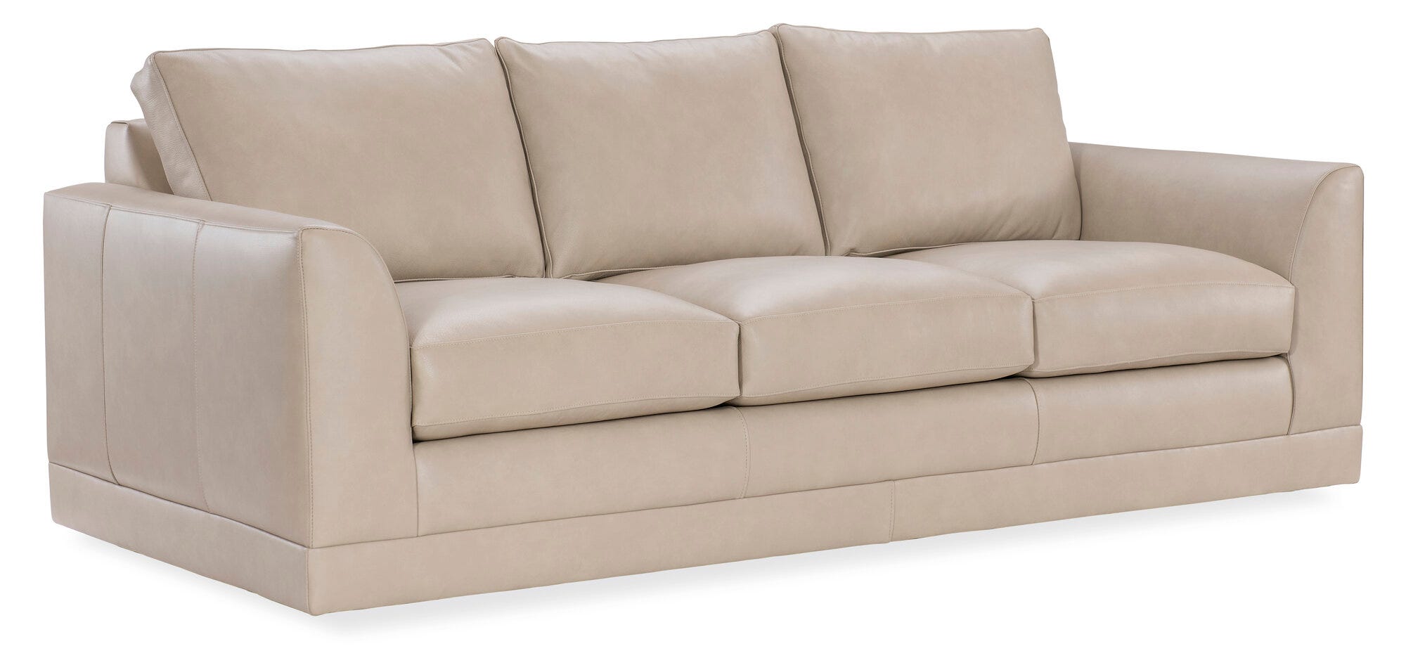Granger 7 ft. Leather Sofa - Front View