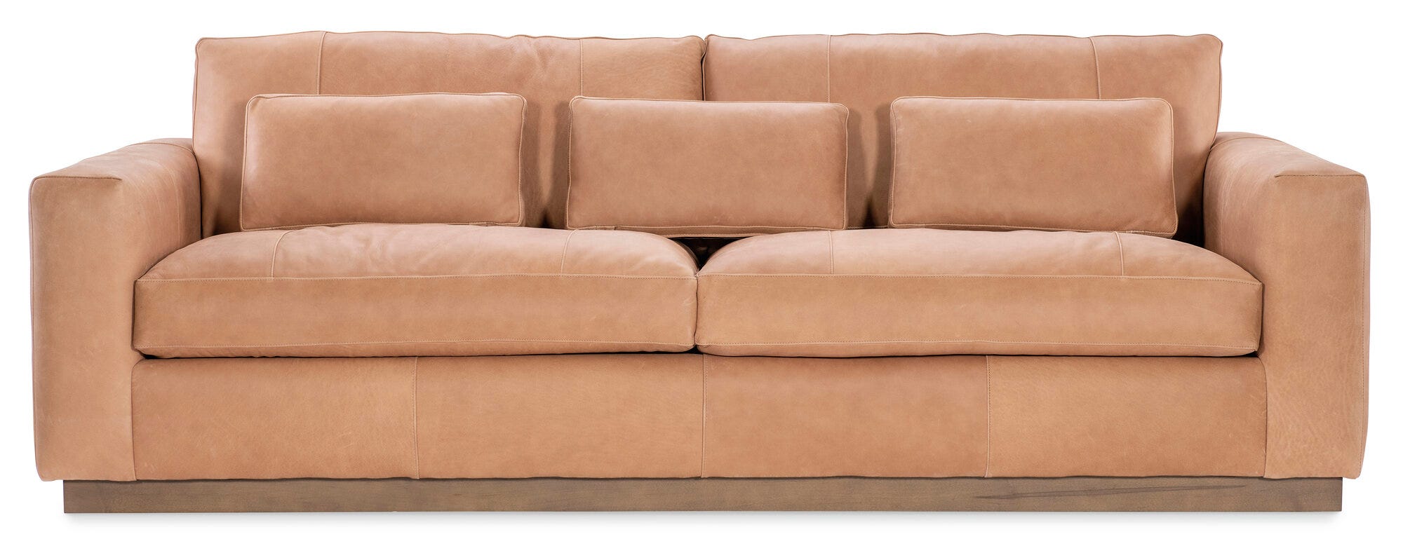 Grady 8 ft. Leather Sofa - Front View