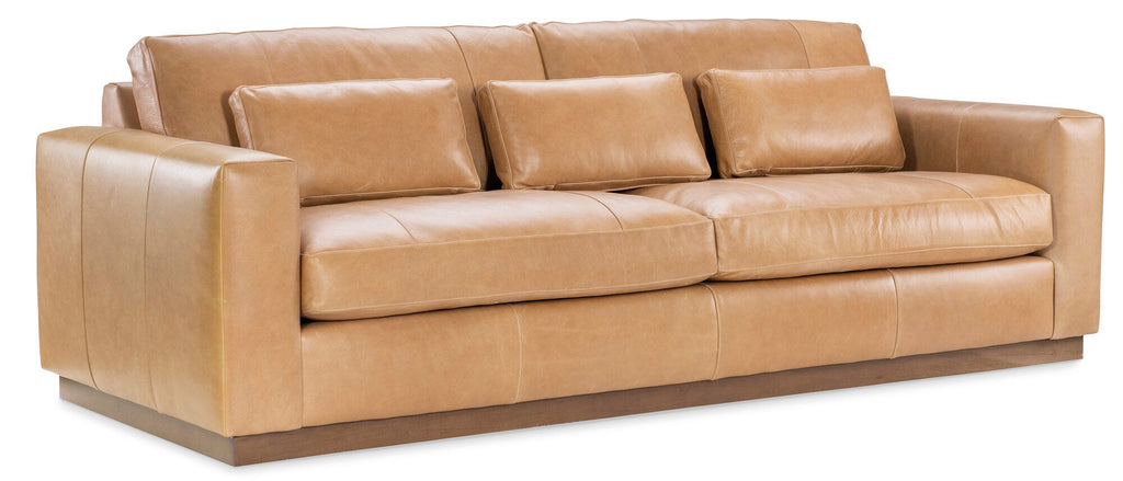 Grady 8 ft. Leather Sofa - 3/4 View