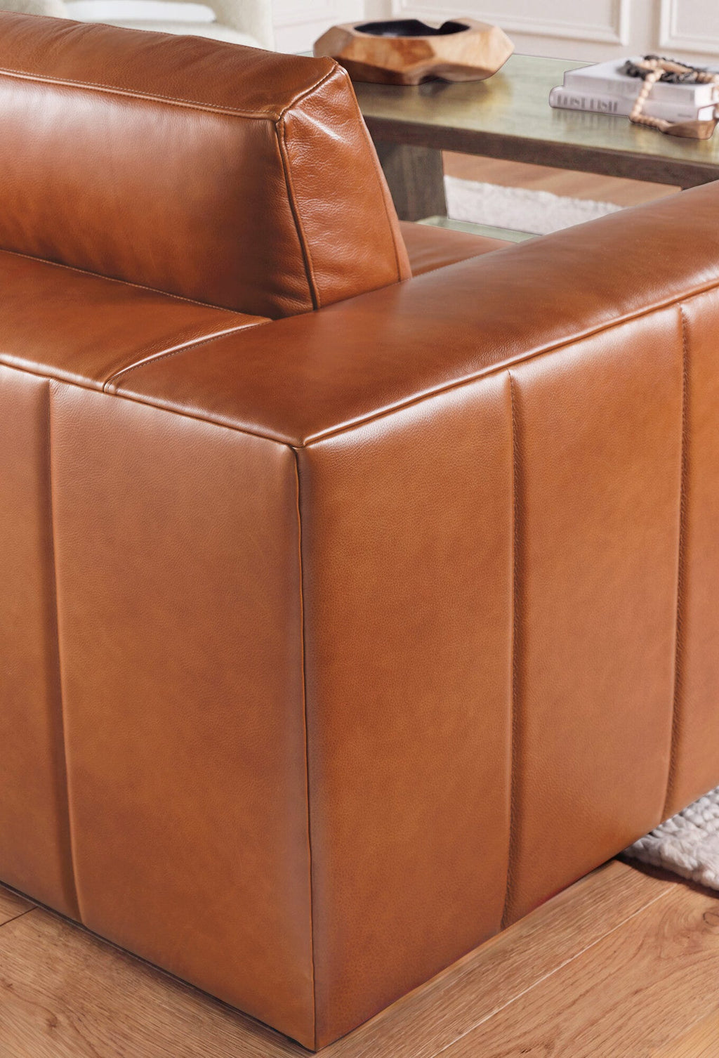 Aria 8 ft. Leather Sofa