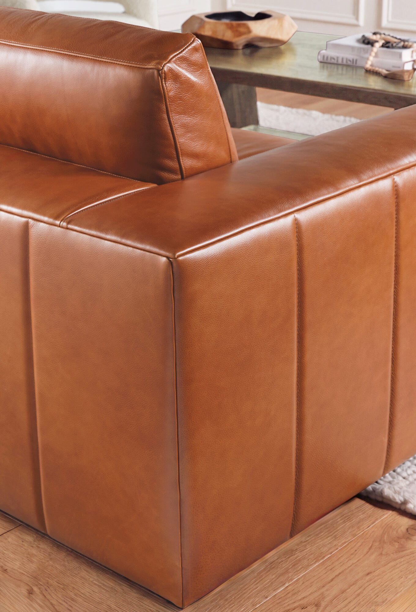 Aria 8 ft. Leather Sofa