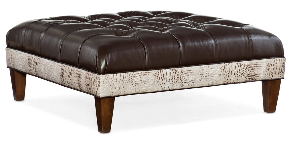 XL Fair-N-Square Tufted Ottoman - Silo Image 3/4 Angle