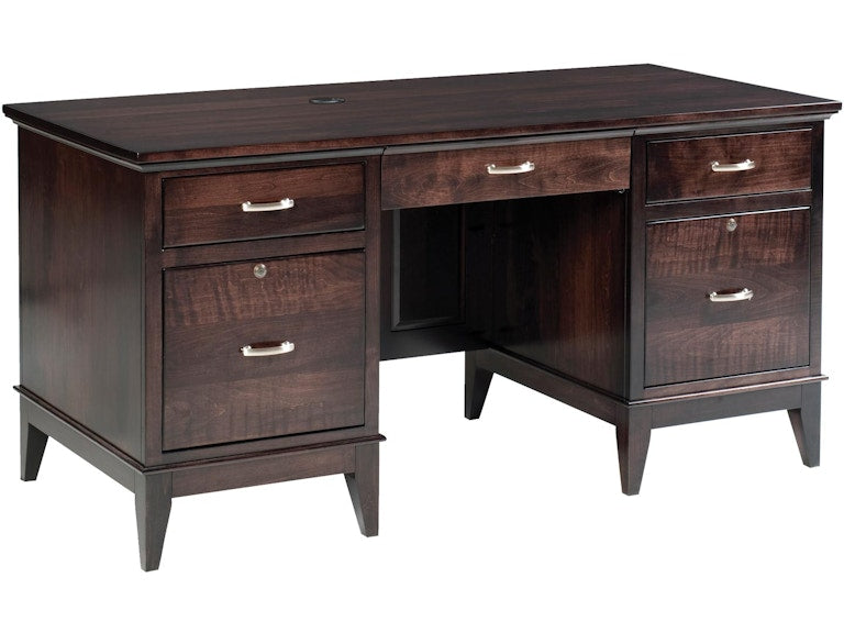 YUTZY WOODWORKING Cortland Double Pedestal Jr. Executive Desk 88114