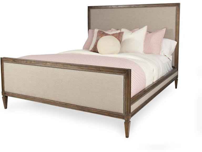 Century Furniture Maison '47 Upholstered Tall Headboard Tall Footboard Panel Bed - Queen 5/0 899-175
