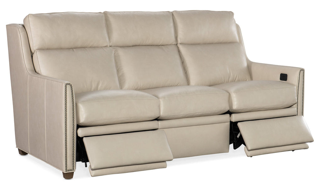 Johnston Reclining Sofa - Open 3/4 Angle