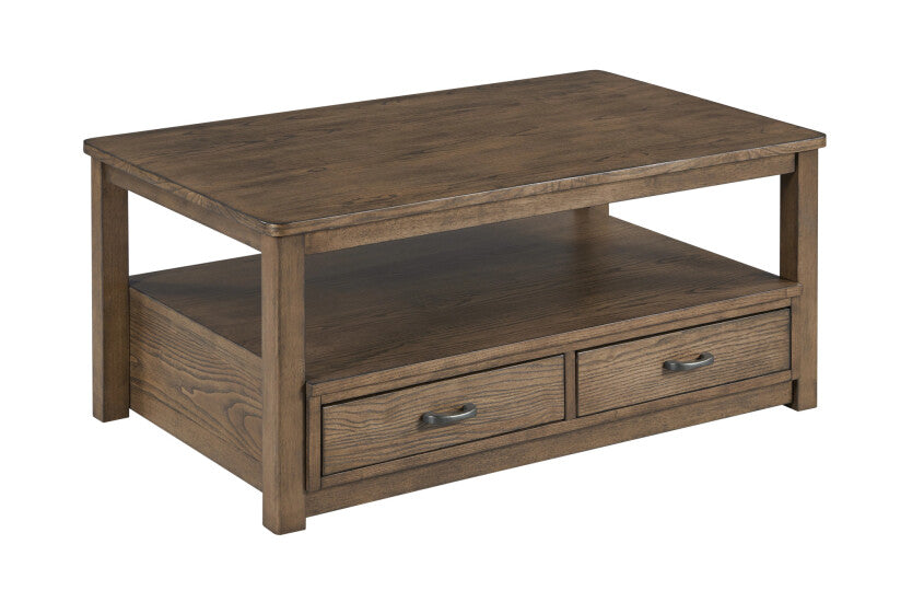RECTANGULAR DRAWER COFFEE TABLE-DEEP BROWN Primary