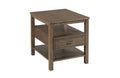 RECTANGULAR DRAWER END TABLE-DEEP BROWN Primary