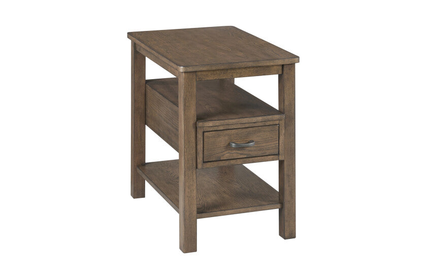 RECTANGULAR CHARGING CHAIRSIDE TABLE-DEEP BROWN Primary