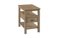 RECTANGULAR CHARGING CHAIRSIDE TABLE-TAUPE Primary