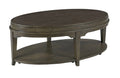 OVAL COFFEE TABLE (CASTERS)-CHARCOAL Primary