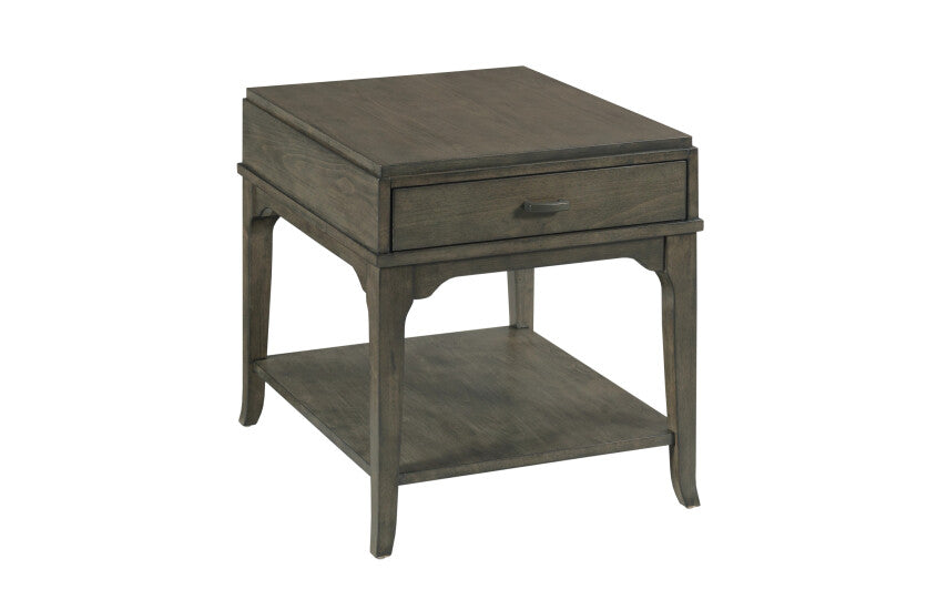 RECTANGULAR DRAWER END TABLE-CHARCOAL Primary
