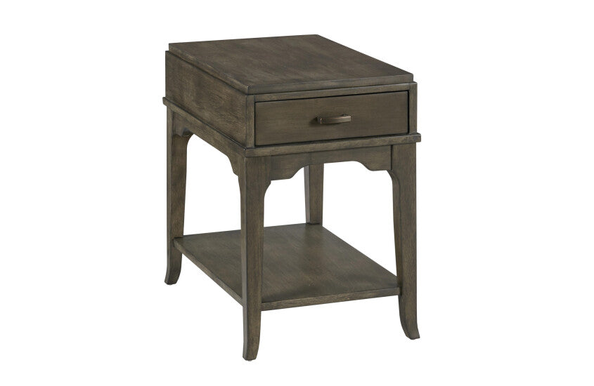 RECTANGULAR DRAWER CHAIRSIDE TABLE-CHARCOAL Primary