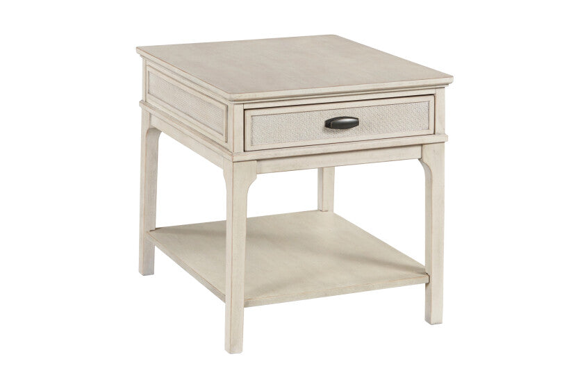 RECTANGULAR DRAWER END TABLE-CLASSIC WHITE Primary