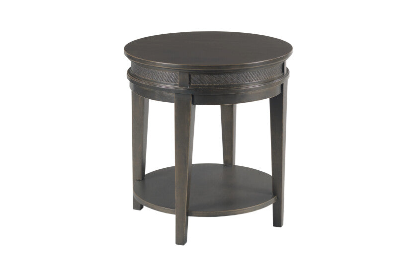 ROUND END TABLE-SOFT BLACK Primary