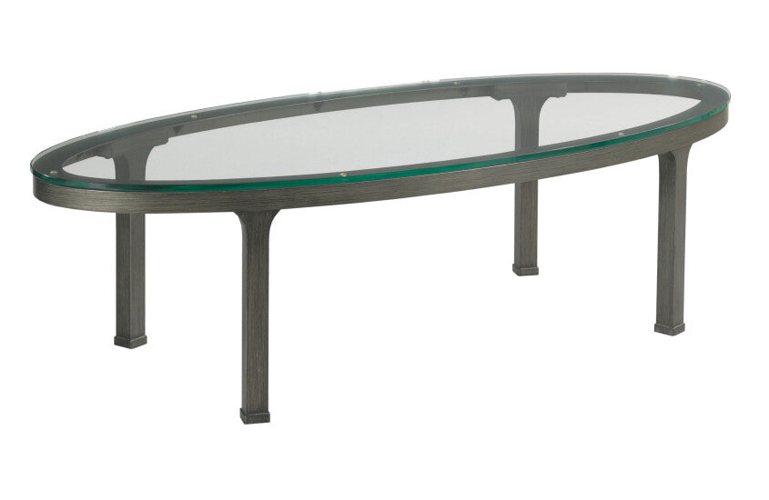 OVAL GLASS TOP COFFEE TABLE Primary