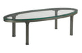 OVAL GLASS TOP COFFEE TABLE Primary