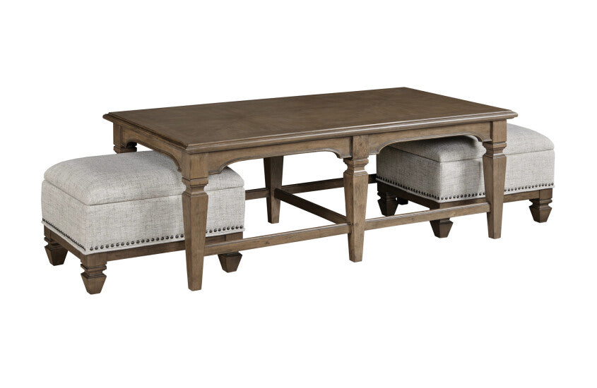 NESTING COFFEE TBL W/2 OTTOMANS - COMPLETE Room 2