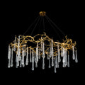 Brass and Glass Teardrop Eight-Light Chandelier | John Richard - AJC-8980