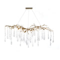 Brass and Glass Teardrop Nine-Light Chandelier | John Richard - AJC-8982