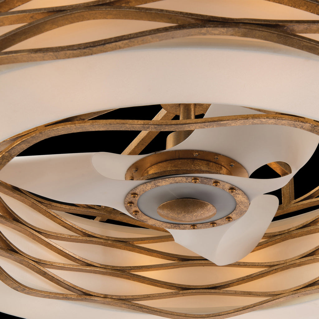 Ribbons of Gold Twelve-Light Pendant with Fan | John Richard - AJC-9021