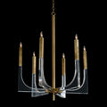 Acrylic and Brass Six-Light Chandelier | John Richard - AJC-9039