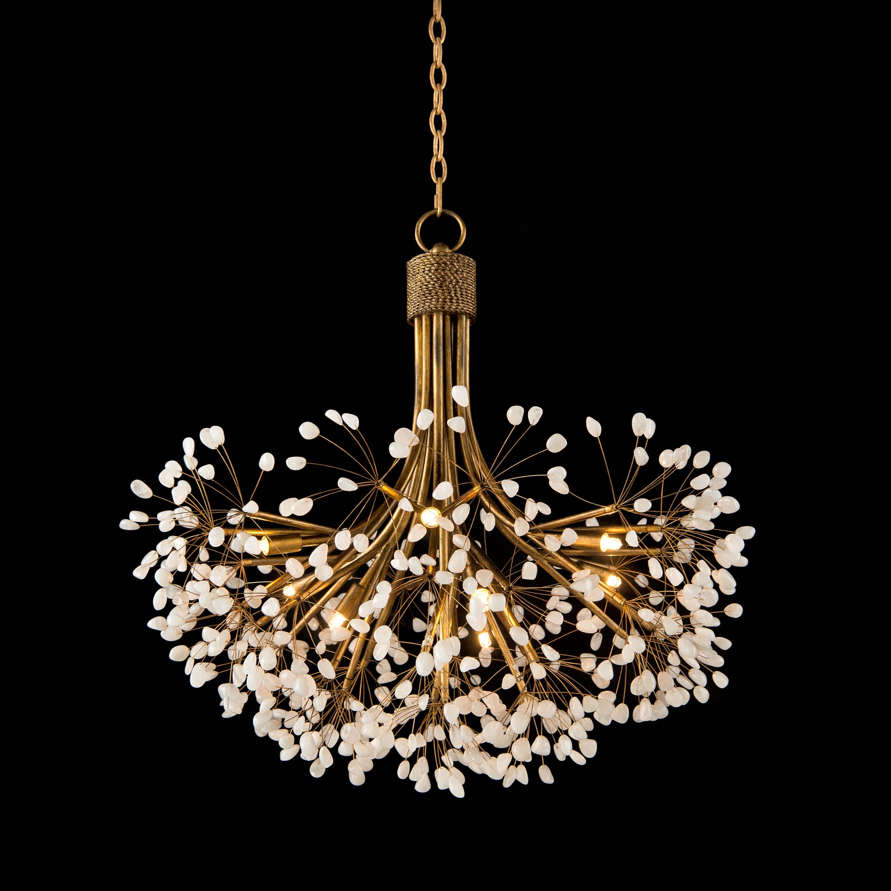 Stone, Quartz Nine-Light Chandelier | John Richard - AJC-9080