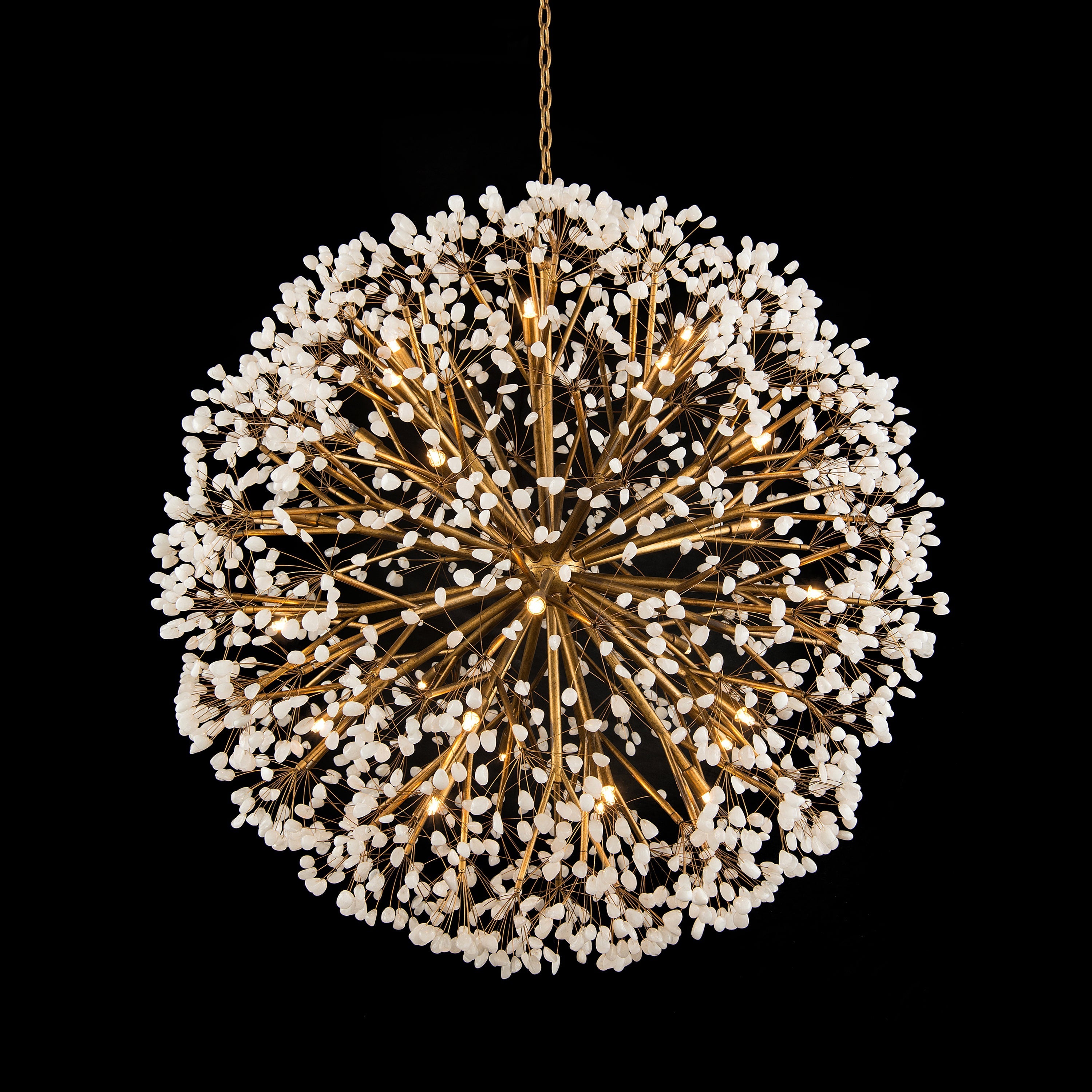 Spherical Thirty-Light Stone, Quartz Chandelier | John Richard - AJC-9081