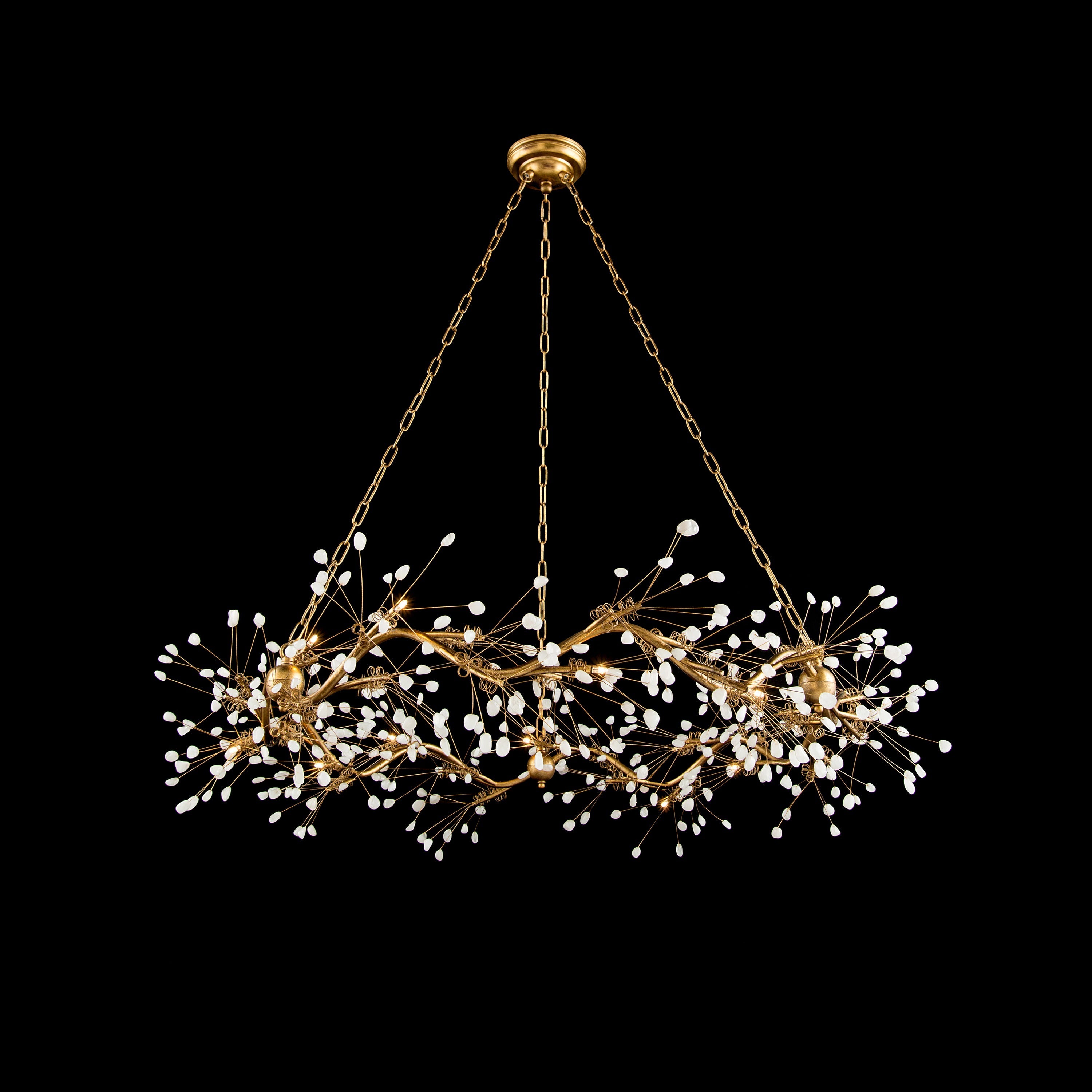 Waving Twelve-Light Stone, Quartz Chandelier | John Richard - AJC-9083