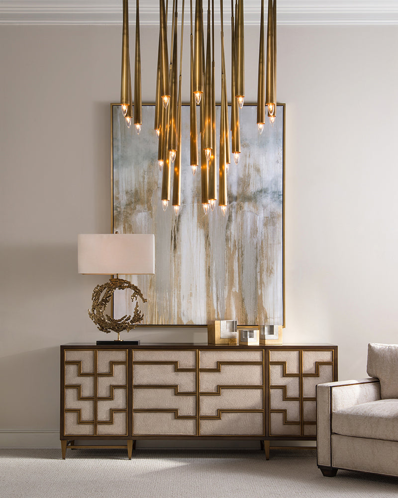 Hans Twenty-Three-Light Brass Chandelier | John Richard - AJC-9085