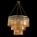 Twilight Sixteen-Light Slumped Glass Chandelier, Gold | John Richard - AJC-9101