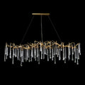 Glass Teardrop Fourteen-Light Horizontal Chandelier | John Richard - AJC-9105
