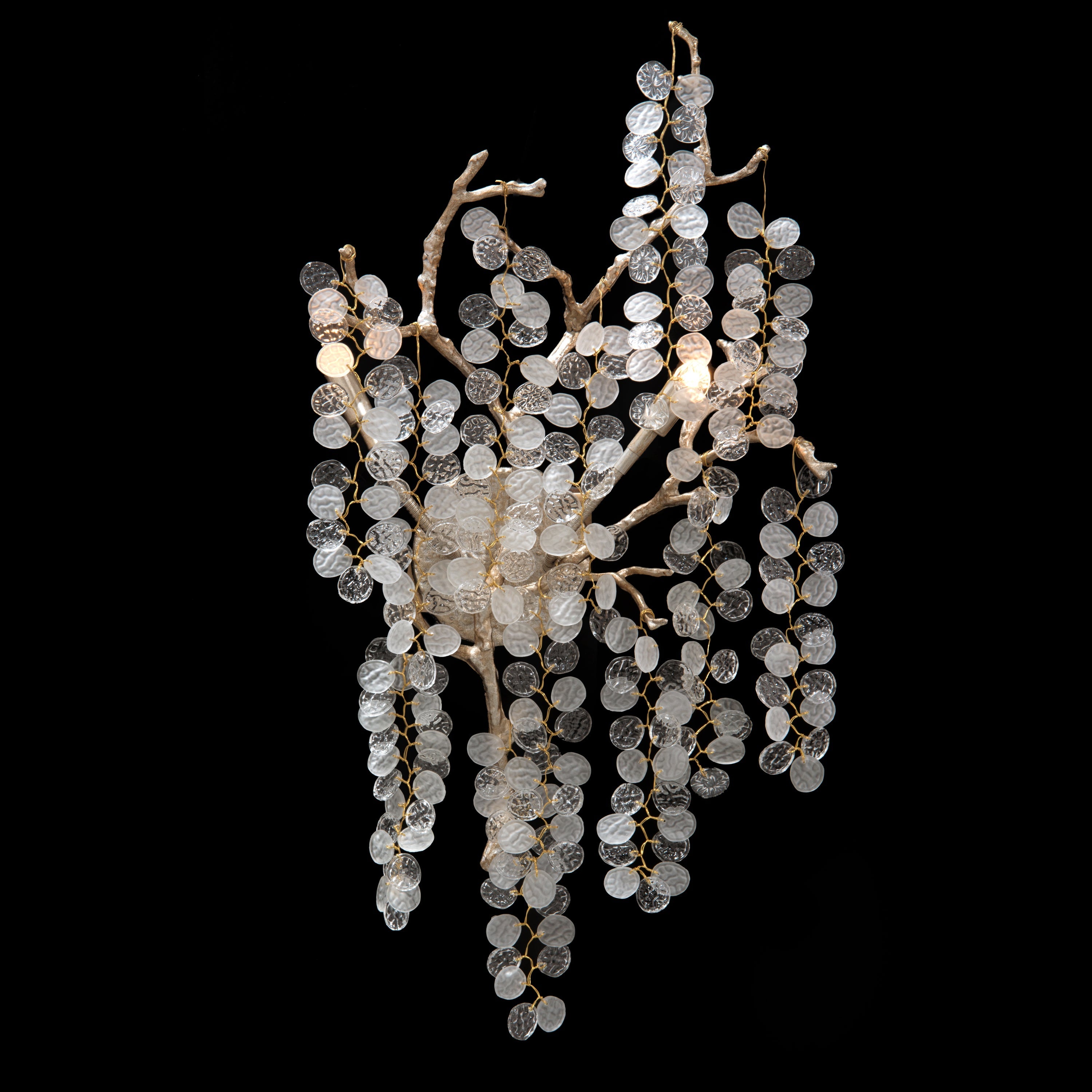 Shiro-Noda Two-Light Dramatic Glass Cluster Wall Sconce | John Richard - AJC-9106