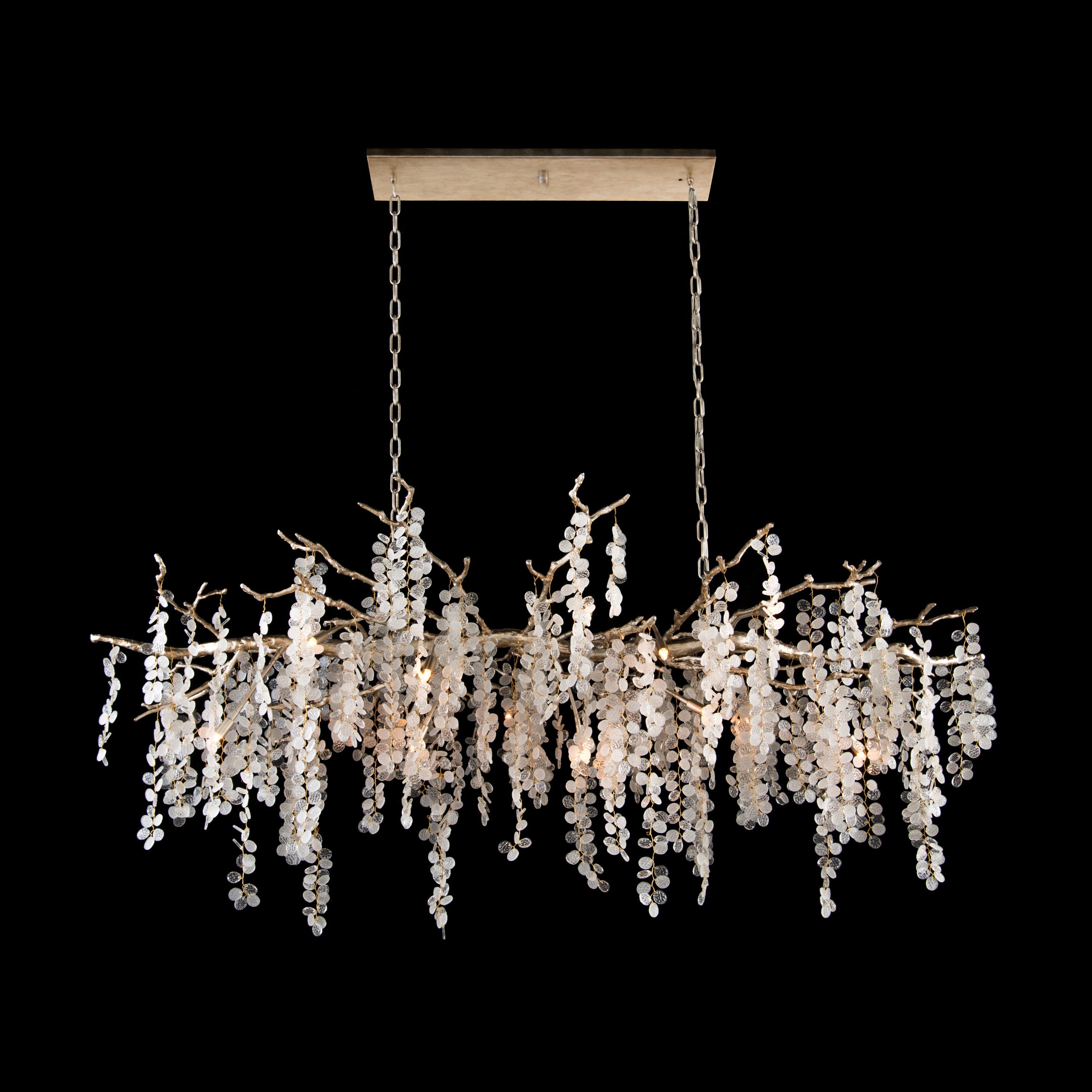 Shiro-Noda Fifteen-Light Glass Cluster Horizontal Chandelier | John Richard - AJC-9108