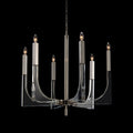 Acrylic And Nickel Six-Light Chandelier | John Richard - AJC-9117