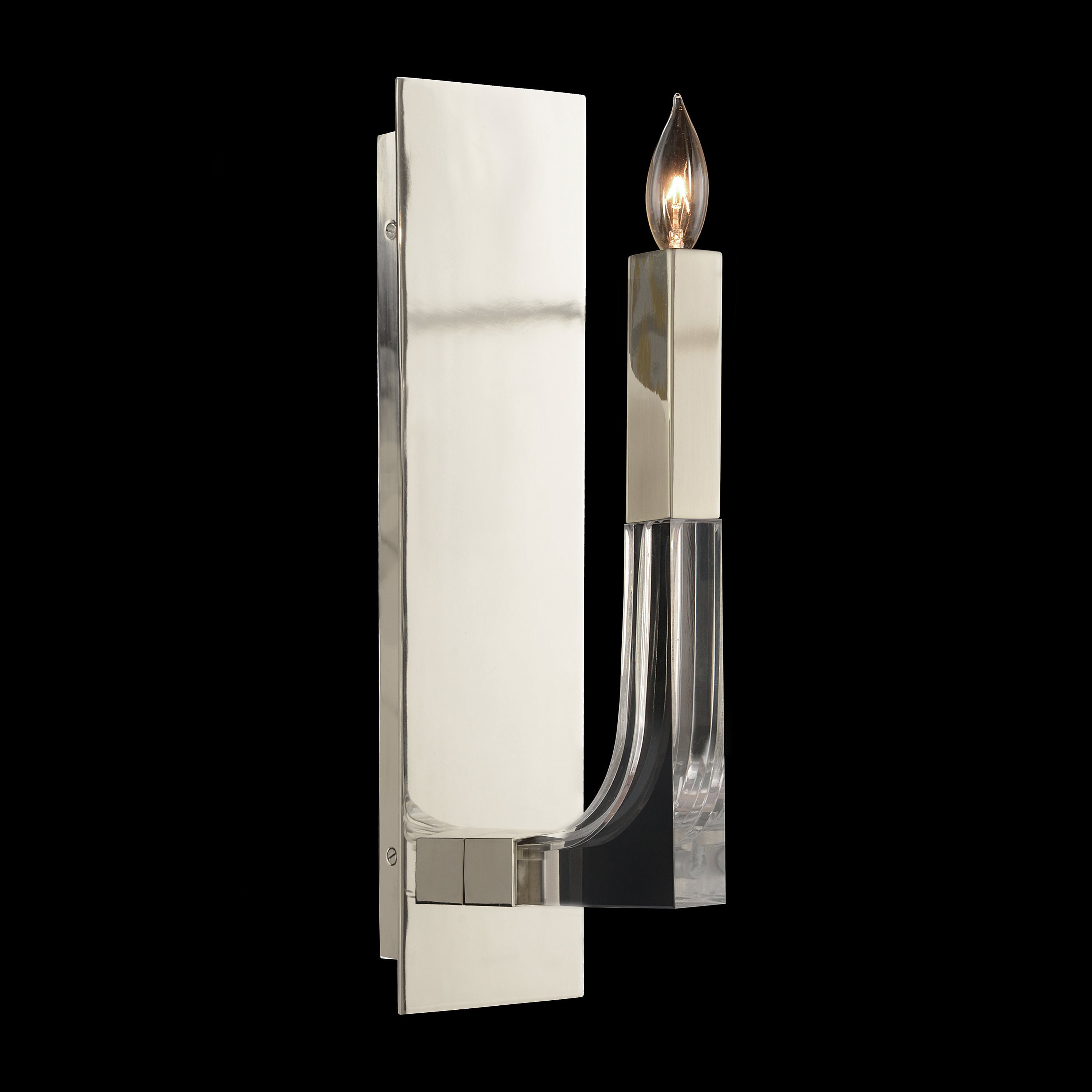 Acrylic And Nickel Single-Light Wall Sconce | John Richard - AJC-9119